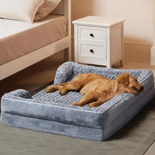 WNPETHOME rose pattern plush dog couch bed