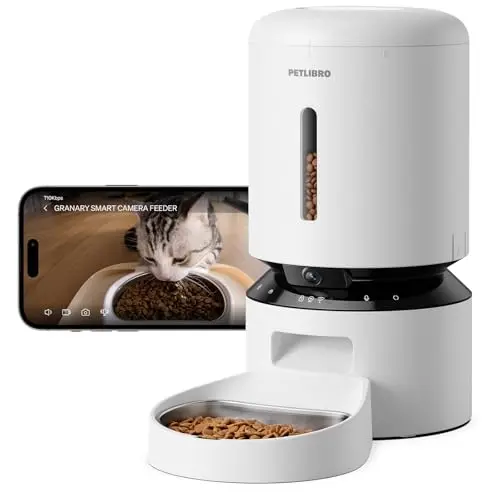 PETLIBRO automatic cat feeder with built-in 1080P HD camera and WiFi control for remote feeding