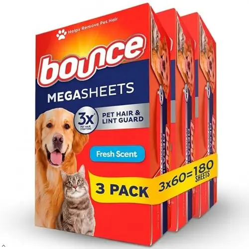 Bounce Pet Hair and Lint Guard Mega Dryer Sheets pack