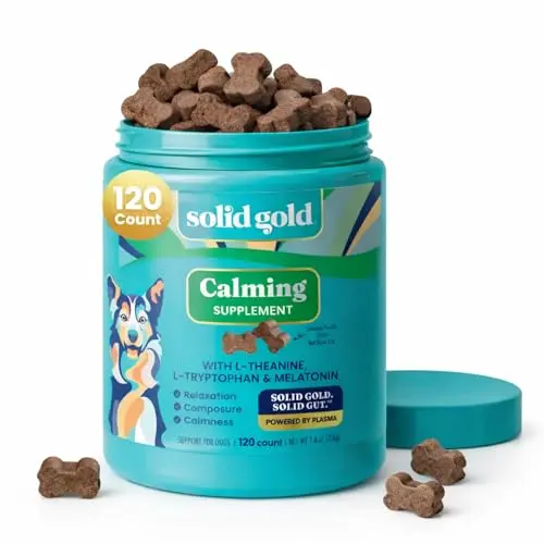 Solid Gold Calming Chews for dogs with smoked bacon flavor