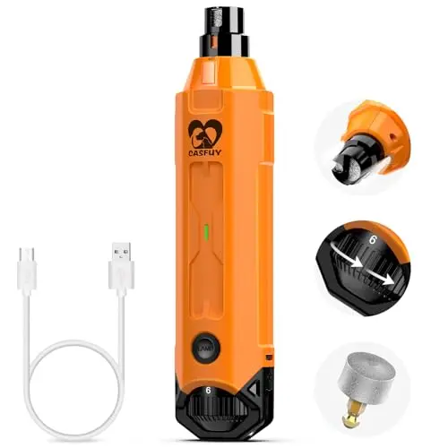 Casfuy 6-speed dog nail grinder in orange