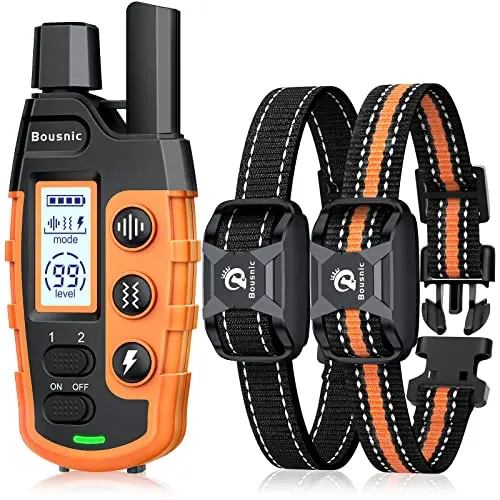 Bousnic dog shock collar for two dogs with 3300FT remote