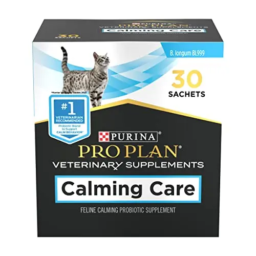 Purina Pro Plan Veterinary Supplements Calming Care Cat Supplements box with powder form