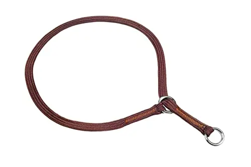 Alvalley Show Slip Collar for dog shows in brown