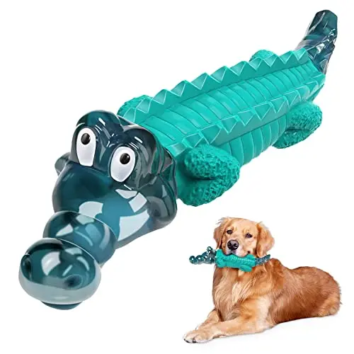 Jeefome alligator-shaped dog chew toy for aggressive chewers