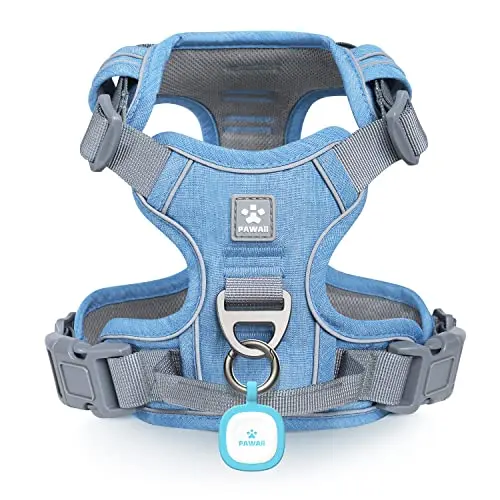Pawaii no-pull dog harness with QR code ID tag for small dogs