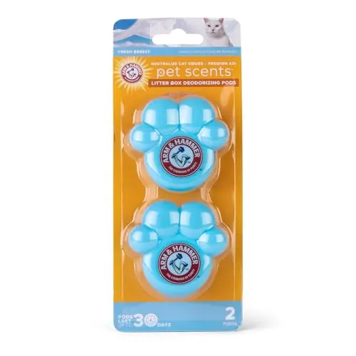 Arm & Hammer cat litter deodorizer adhesive pods with fresh breeze scent