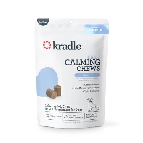 Kradle Calming Chews for dogs with ashwagandha and GABA