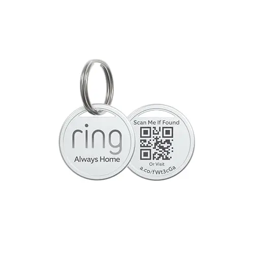 Ring pet tag with QR code for real-time alerts and pet profile