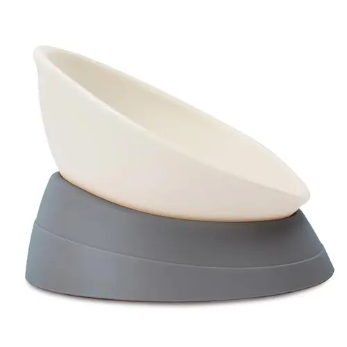 Umysky slanted tilted dog bowl for flat-faced breeds