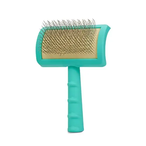JELLY PET Universal Slicker Brush with firm and soft pin options for dog grooming