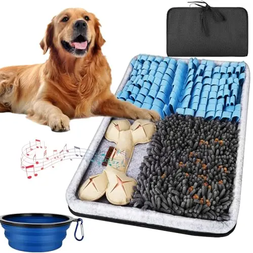 ZGXIAOLE gray snuffle mat with solid pattern