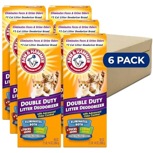 ARM & HAMMER Double Duty cat litter deodorizer baking soda crystals in a multi-pack