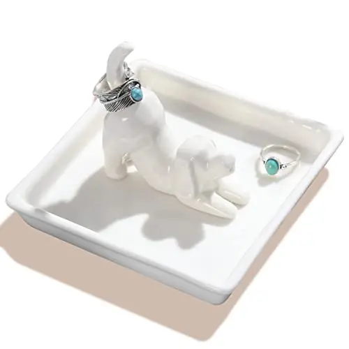 PUDDING CABIN dog-themed ring holder dish for jewelry organization