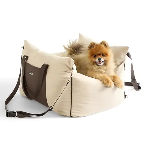 Lesure waterproof dog car seat with safety leash
