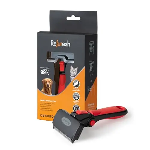 Refuresh deshedding brush recommended by professional groomers