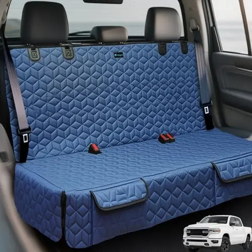 Meginc Custom Fit Dog Bench Seat Cover for Trucks