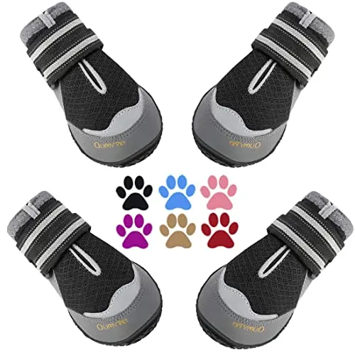 QUMY large dog boots with breathable mesh fabric