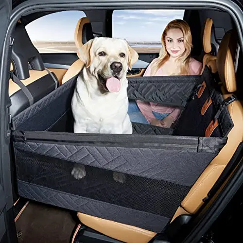 TKYZ waterproof dog car seat with extender design in black