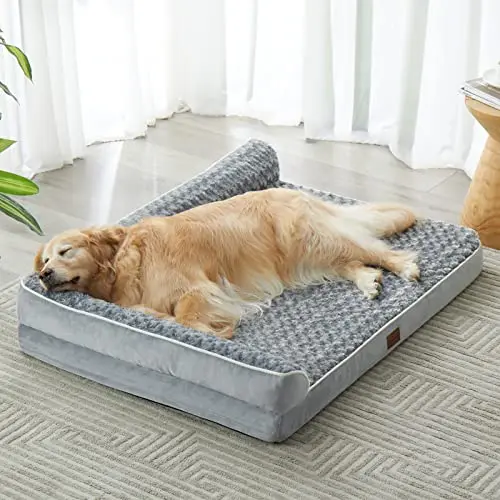 BFPETHOME orthopedic dog bed with L-shaped design and non-slip bottom for Huskies