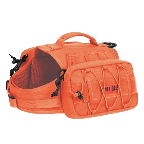 OneTigris tactical dog backpack with side pockets and durable nylon