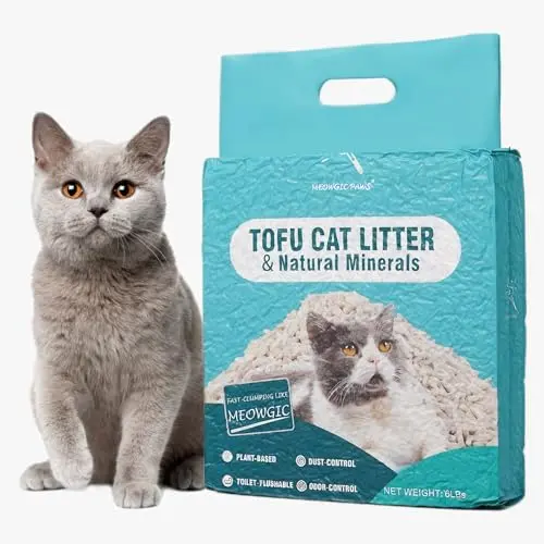 Meowgic Paws plant-based tofu cat litter for low dust and lightweight use
