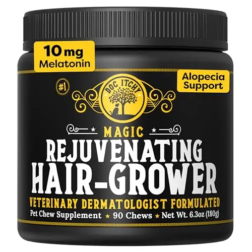 Doc Itchy Rejuvenating Hair-Grower Chews for dog hair regrowth