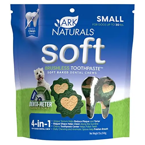 Ark Naturals Soft Brushless Toothpaste dog dental chews for small breeds