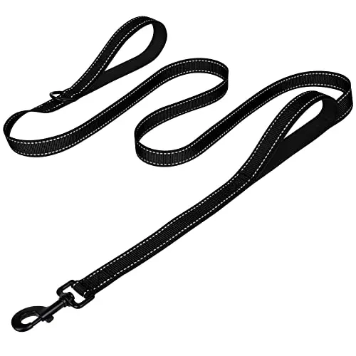 Joytale heavy duty dog leash with double handles and reflective stitching for safety