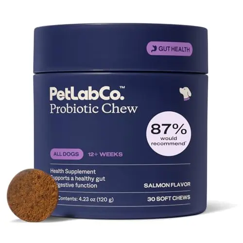 PetLab Co. Probiotic soft chews for dogs with salmon flavor