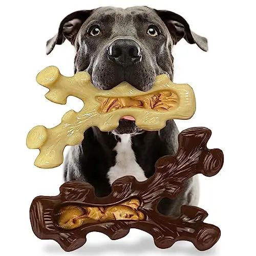 SIHRMIU Dog Chew Toys in bone shape for aggressive chewers