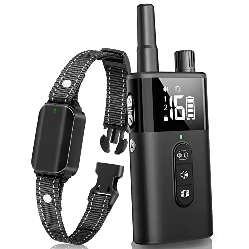 SODOG all-black no-shock dog training collar with remote controller