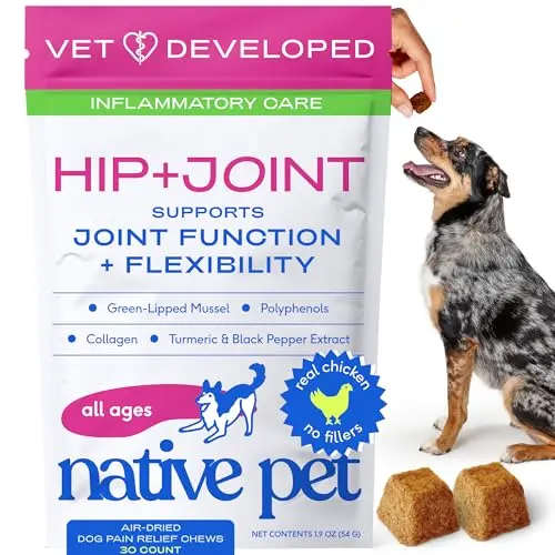 Native Pet inflammatory care chews with green-lipped mussel for dogs