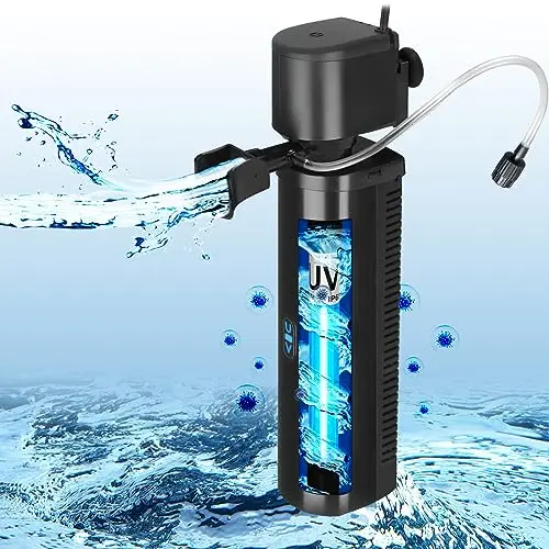 TARARIUM UV green clean machine canister filter with double filtration for turtle tanks