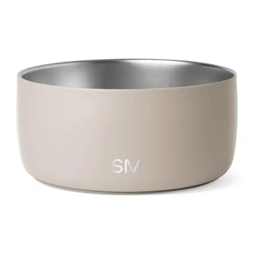 Simple Modern insulated stainless steel pet bowl in almond birch color