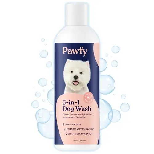Pawfy Dog Shampoo bottle