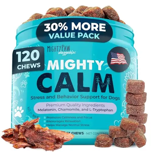 Mighty Paw Waggables Calming Chews for dogs with melatonin