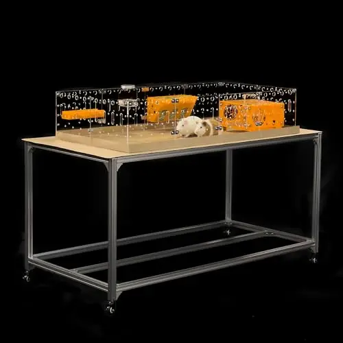 GuineaLoft clear acrylic open-top cage for small animals