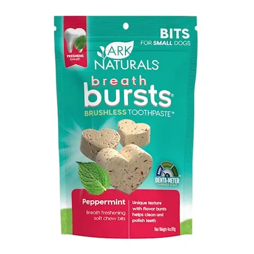 ARK NATURALS Breath Bursts peppermint dental bits for small dogs