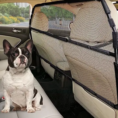 Snagle Paw one-piece mesh dog car barrier behind SUV seats