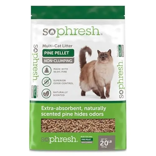 So Phresh Pine Pellet Non-Clumping Cat Litter 20 lb bag