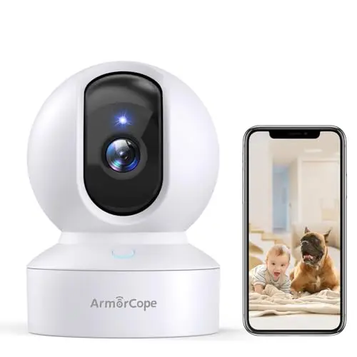Armorcope pet camera with pan-tilt and motion tracking