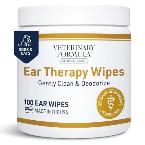 Veterinary Formula Clinical Care ear therapy wipes for cats and dogs