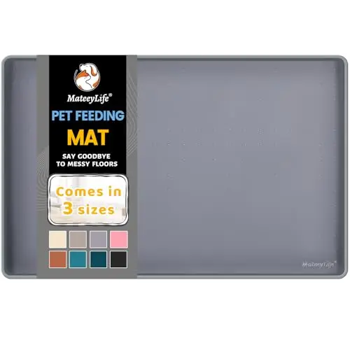 Dishwasher safe silicone pet feeding mat with raised dots