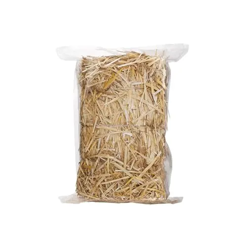 Acostop 1-pound natural wheat straw bale for pet bedding and garden mulch