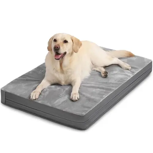 Vonabem reversible grey faux leather dog bed