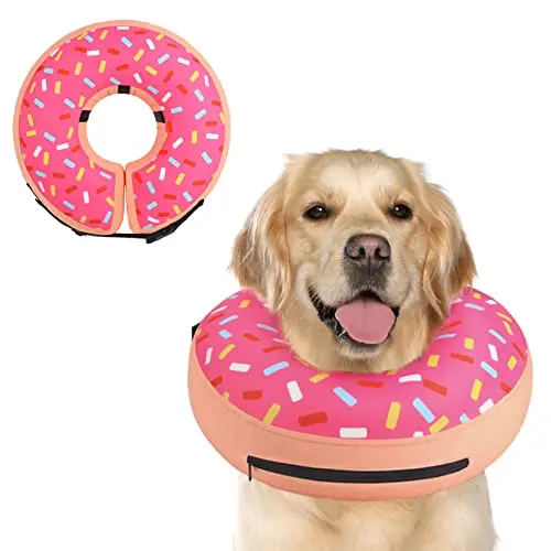 Supet inflatable dog donut collar in pink
