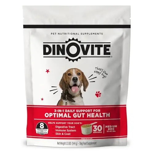 Dinovite 3 in 1 Probiotic powder for dog allergies and joint health