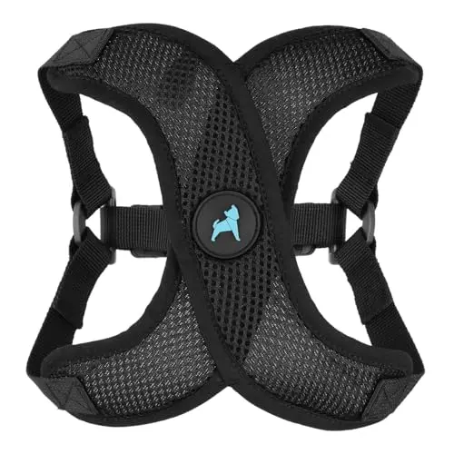Gooby Comfort X black mesh step-in dog harness
