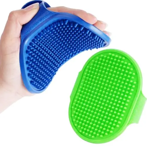 BRILLIRARE 2-pack soft silicone pet bath brushes